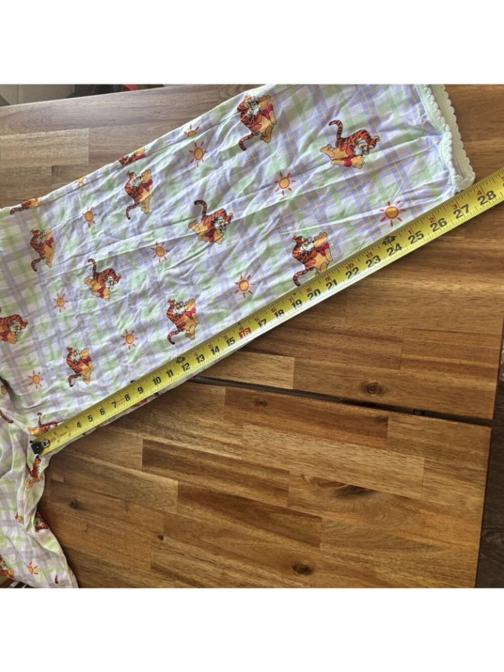 Vintage Winnie The Pooh & Tigger Pajama Pants Plaid Women’s XL Cotton Loungewear - Picture 4 of 16